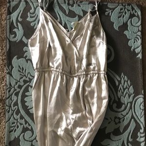 Cream Colored Satin like Jumper